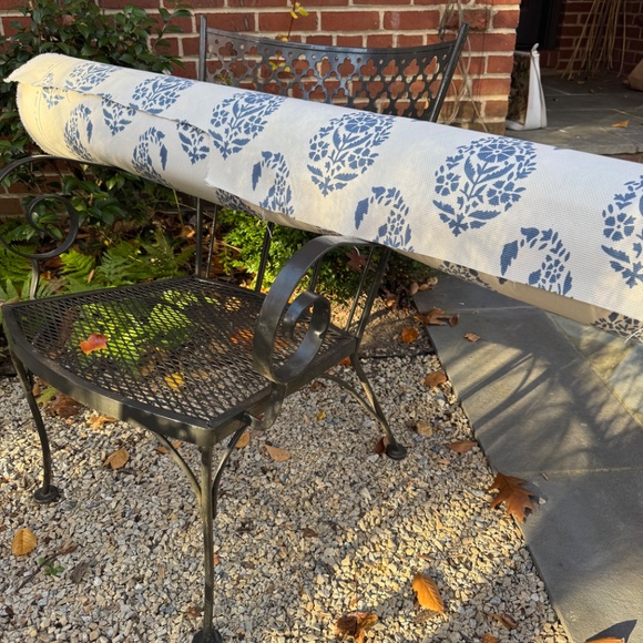 Brunschwig & Fils blue & white paisley cotton . “Paisley Park” - Picture 5 of 5